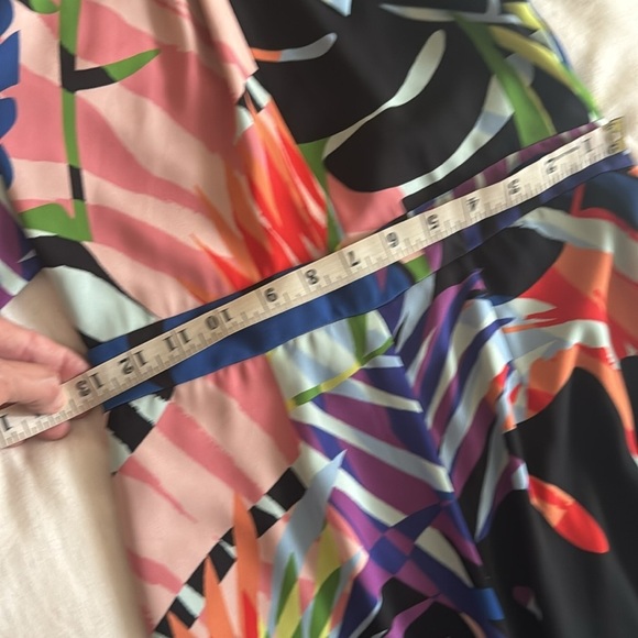 NWT Natori tropical Monstera Jumpsuit halter flare leg Retro - Picture 10 of 10